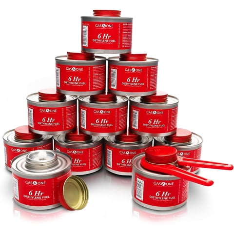 Charing Fuel Gas One, Paquete De 12 Unidades, 6 Horas, Para Buffet