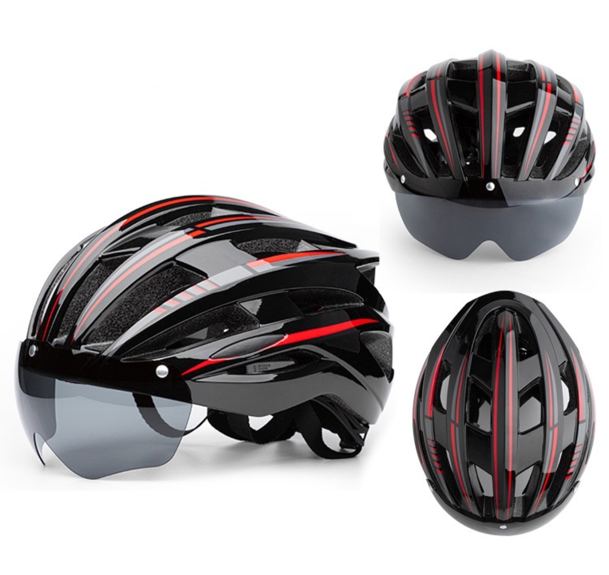 Casco Bicicleta Con Mica Facial Magnética Lubabycas