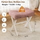 thumbnail image 2 of Taburete Memobarco de 46 cm con patas en X de metal y tela rosa, 2 of 9