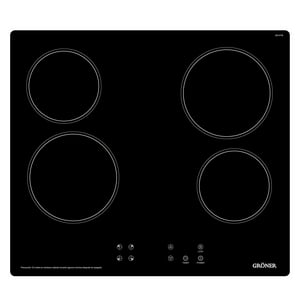 Groner - Encimera Vitrocerámica Touch Black 4Q