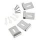 thumbnail image 1 of 4 Piezas Clips De Espejo De Acero Inoxidable Clips De Retención Pesados Para Montaje En Pared Plata L, 1 of 5