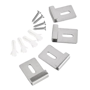 Bothyi - 4 Piezas Clips De Espejo De Acero Inoxidable Clips De Retención Pesados Para Montaje En Pared Plata L
