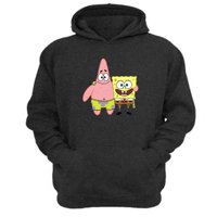 Genérico - Polerón Canguro Bob Y Patricio Gris Oscuro Talla Xs Unisex