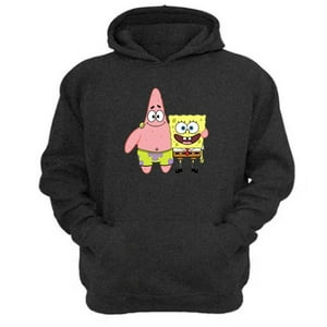 Genérico - Polerón Canguro Bob Y Patricio Gris Oscuro Talla L Unisex