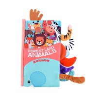 Magideal - Libros De Animes Para Bebés, Libro De Tela Con Cola, Libro De Tela Arrugada, Suave Para Rellenos De Medias , Animes Terrestres Bos Animales Terrestres Del Bosque