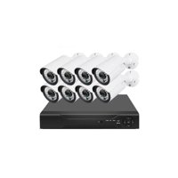 Totalupgrate - Kit De Seguridad 8 Camaras Dvr Fhd 8 Canales Circuito Cerrado