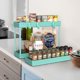 thumbnail image 4 of Carrito de almacenamiento Simple Houseware de 3 niveles, delgado y estrecho, turquesa, 4 of 9