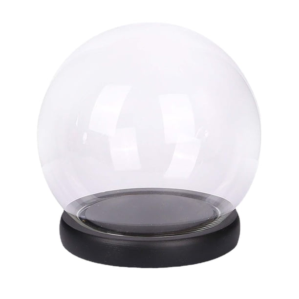 Cúpula de cristal Cloche con Base, regalos del Día de San Valentín, escaparate de decoración para casa de muñecas, tarro de campana de mesa para el , 13CM