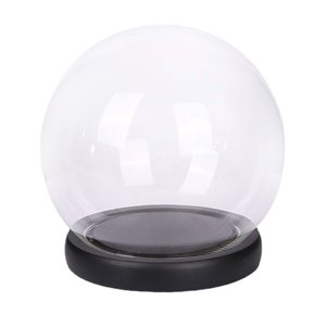 Magideal - Cúpula De Cristal Cloche Con Base, Regalos Del Día De San Valentín, Escaparate De Decoración Para Casa De Muñecas, Tarro De Campana De Mesa Para El , 13Cm