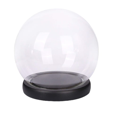 Magideal - Cúpula De Cristal Cloche Con Base, Regalos Del Día De San Valentín, Escaparate De Decoración Para Casa De Muñecas, Tarro De Campana De Mesa Para El , 13Cm
