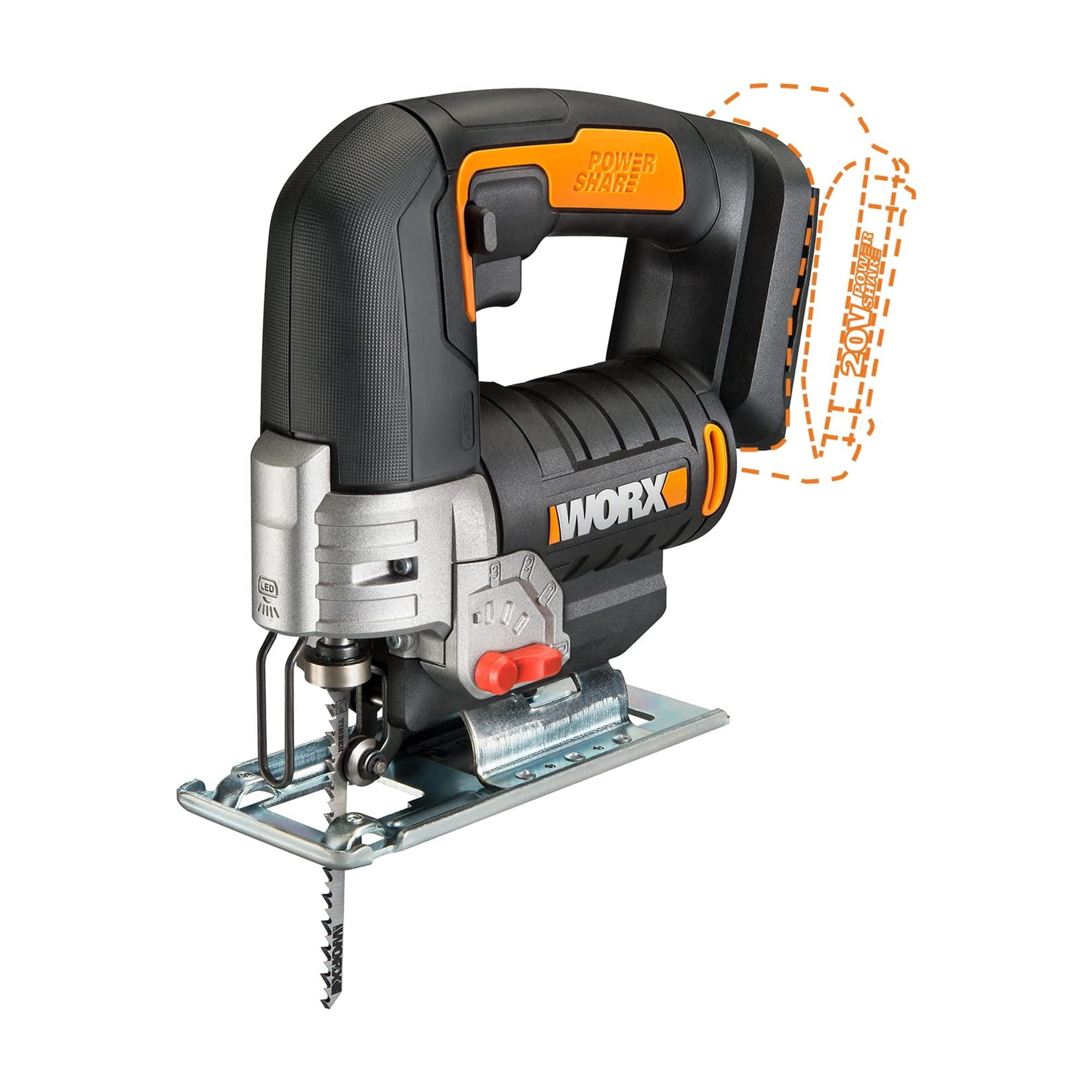 Caladora Inalámbrica Worx Wx543l.9 20v Solo Herramienta
