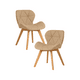 thumbnail image 1 of Pack 2 Sillas Para Comedor Aviador Radar Tapiz Lino Base Madera - Beige, 1 of 3