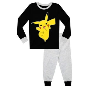 Pokémon - Pijama Pokemon Boys Pikachu Talla 12 Negro