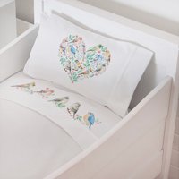 Tuyo Print - Juego De Sábanas Moisés - Colecho Pajaritos