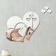 thumbnail image 1 of 5pcs, Acrylic Shatterproof Mirror Heart Wall Stickers Decor For Bedroom Living Room Dining Room Kitchen School, 1 of 2