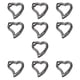 thumbnail image 2 of 10 piezas de ganchos a presión de resorte, ganchos para llavero, ganchos a presión en forma de corazón, hebilla para llavero, para mochilas, bolsos, Gris Negro, 2 of 5