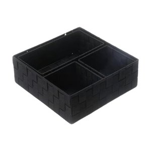 Bothyi - 4 Cubos De Almacenamiento Tejidos, Contenedores Organizadores Para Cajón, Coche, Mesa, Color Negro