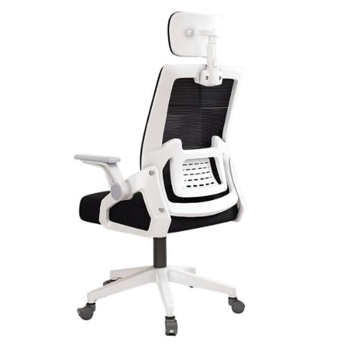 Crusec - Silla Oficina Con Cabecero Ergonómico Malla Mesh Home Office