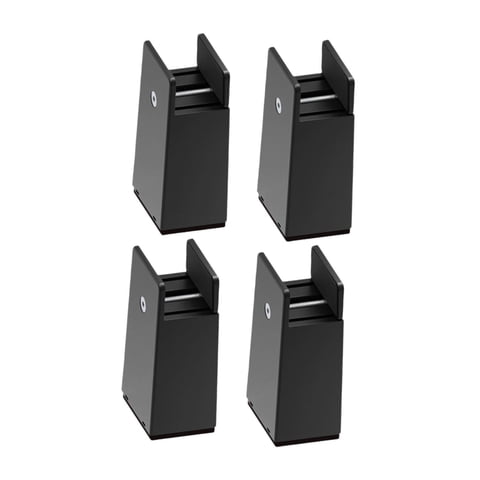 Bothyi - 4 Piezas Elevadores De Patas De Cama Protector De Suelo Extensores De Altura Para Sofá De Casa Altura Del Sofá 10 Cm Negro