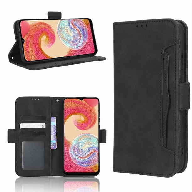 Funda Cartera Magnética para Samsung Galaxy A04E- Tarjetero Desmontable, Cuero PU, Soporte