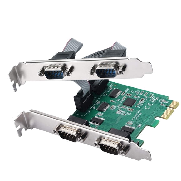 Tarjeta PCIe MZHOU RS232 PCI-Express Adaptador Serial de 4 Puertos