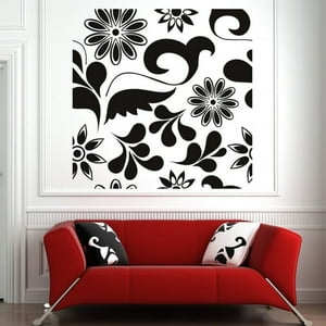 Rienda Libre Graphics - Decomural Floral Retro Print Flower Pattern Ws-18445
