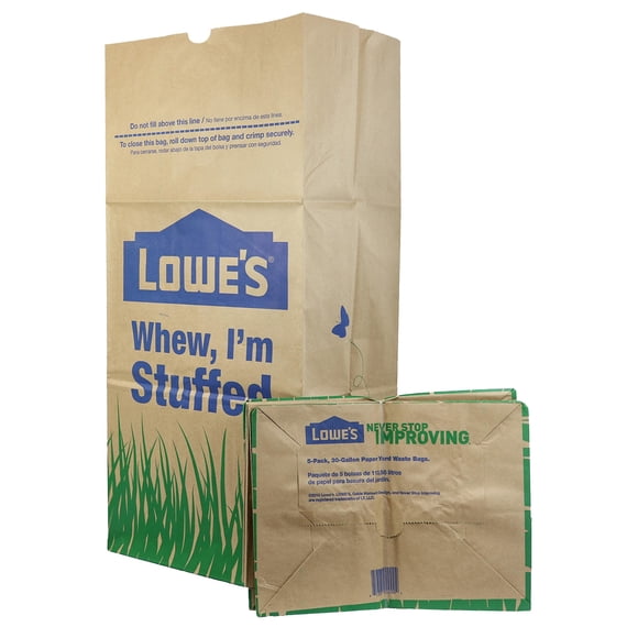 Bolsas para césped y basura Lowe's de 30 galones, resistentes (10 unidades)