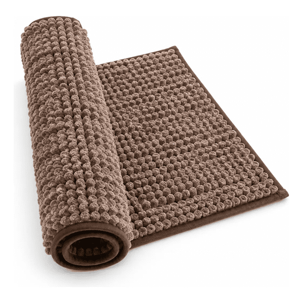 Tapete Alfombrilla De Baño Absorbente Piso Tina Ducha Dormitorio Unicolor MARRON