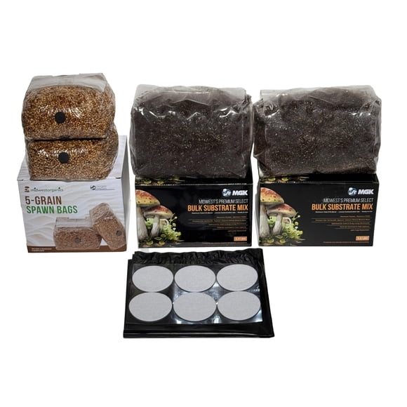 Kit de recarga Myco Labs para monotub grande 66Q: grano y sustrato