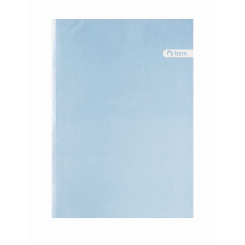 Carpeta Plastificada Celeste Con Gusano Torre