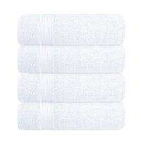 Juego De Toallas De Baño Belizzi Home Ultra Soft, Paquete De 4 Unidades, 70 X 140 Cm, Color Blanco