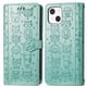 thumbnail image 1 of Funda Cartera FOXDOCK para iPhone 13 Mini , Flip PU con Relieve de Gatos y Perros, Tarjetero y Soporte, 1 of 6