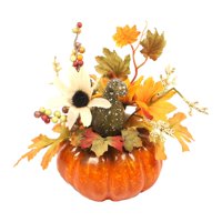 Magideal - Adorno De Calabaza Artificial Con Flores, Accesorios De Fotografía, Coronas De Otoño, Guirnaldas De Bonsái Para Acción De Gracias, Oficina, Halloween,