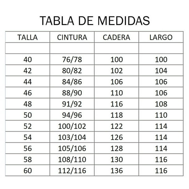 Talla Xxl Hombre Equivalencia Medidas De La Talla Xxl Hombre