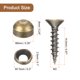 thumbnail image 2 of Tornillos decorativos de latón Uxcell con tapas, tornillos para espejo con cubierta de bronce de 9 mm, 2 of 5