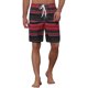 thumbnail image 5 of Pantalones Cortos de Tabla de Playa con Bloque de Color y Rayas Estampadas con Cordón para Hombre INSPIRE CHIC 32 Rojo, 5 of 5