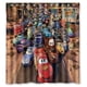thumbnail image 1 of Cortina de ducha de coches, juego de cortina de baño con ganchos, tamaño 60 x 72 pulgadas, 1 of 3
