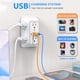 thumbnail image 3 of Extensor de enchufe, protector contra sobretensiones JCBlaon, 6 salidas y 4 puertos USB, 3 of 7
