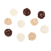 Magideal - 10 Bolas Decorativas De Ratán Para Casa, 3 Colores, Para Colgar En Jarrones, Para Bodas, Halloween, Decoración De Mesa Y Fiestas. 3Cm
