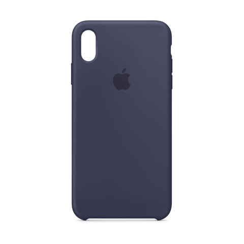 Funda Apple Silicone Para Iphone Xs Max, Color Azul Medianoche