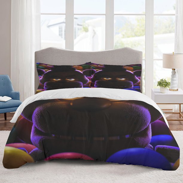 Five Nights at Freddy's Bedding Sets Cartoon Duvet Cover Lightweight 3 Piece Bet Sets for Kids Boys Girls