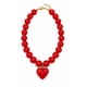 thumbnail image 2 of Collar Chicle Chunky De Cuentas Grandes Corazón Unisex rojo 22, 2 of 3