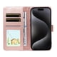 thumbnail image 3 of Funda Billetera FOXDOCK Compatible con iPhone 16e, Diseño Perrito Tierno, Ranuras para Tarjetas y Soporte Plegable, 3 of 6