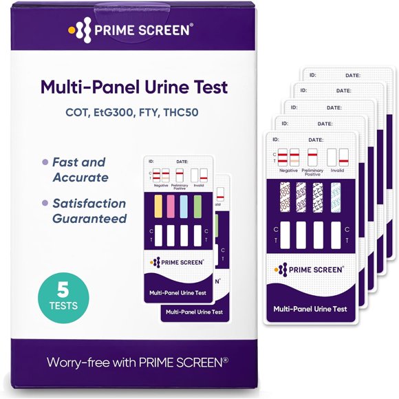 Prime Screen MultiPanel Urine Test para THC, nicotina y otras sustancias