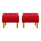thumbnail image 1 of Set Pouf Wood 1c Felpa 04 Rojo, 1 of 5