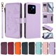 thumbnail image 3 of Funda Cartera Mariposa para [Xiaomi 14] con Soporte y Cremallera Morado claro, 3 of 6