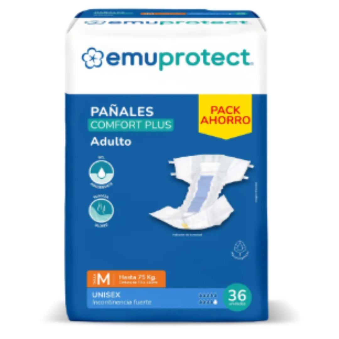 Emuprotect - Pañal Adulto Comfort Plus M