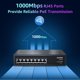 thumbnail image 4 of Conmutador Ethernet Aumox de 8 puertos Gigabit PoE con carcasa metálica de 120 W, 4 of 8