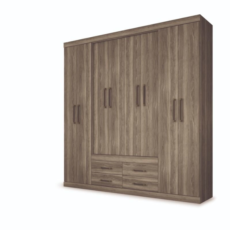 Altavisión - Clóset Napoles 8 Puertas 4 Cajones Castaña