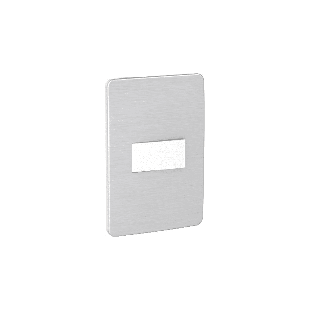 Schneider - Interruptor Simple Aluminio/blanco Orion